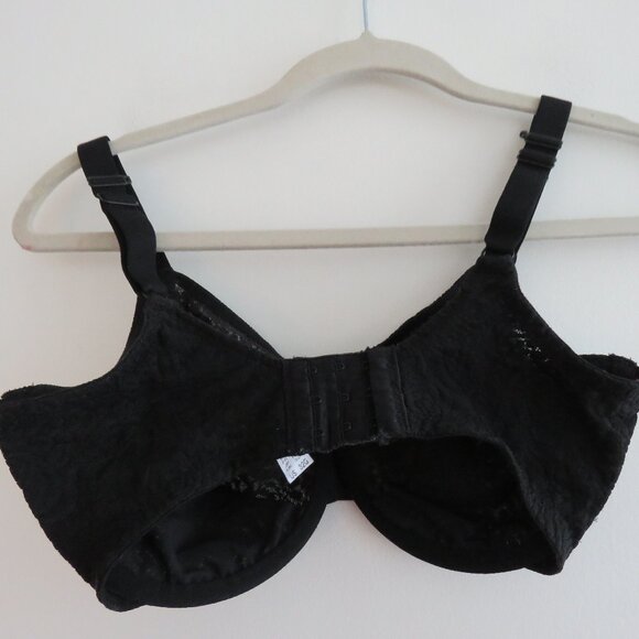 WACOAL Halo Lace Moulded Bra in Black Floral - Size 32G - Picture 8 of 12